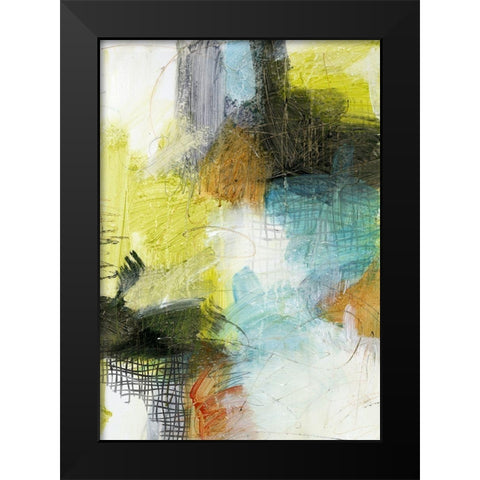 Patch II Black Modern Wood Framed Art Print by King