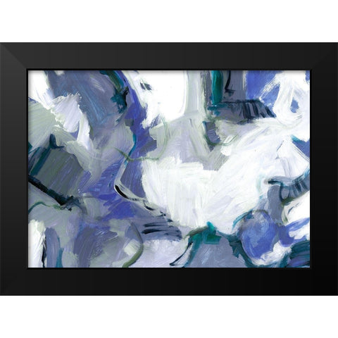 Travelers Blue Black Modern Wood Framed Art Print by King