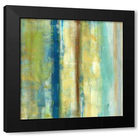 Patina Stripes I Black Modern Wood Framed Art Print with Double Matting by King
