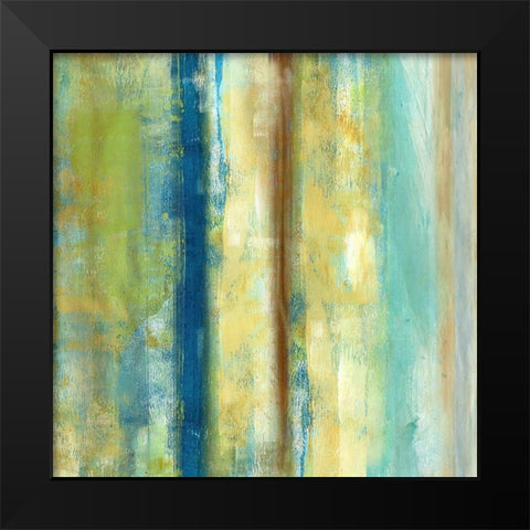 Patina Stripes I Black Modern Wood Framed Art Print by King