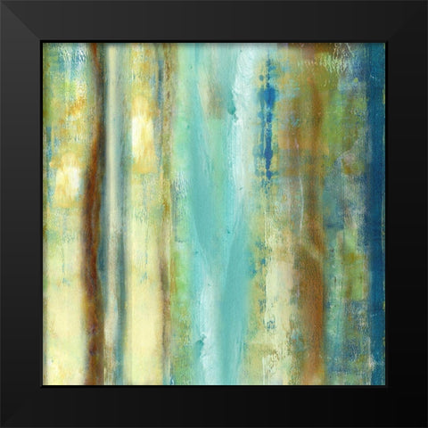 Patina Stripes II Black Modern Wood Framed Art Print by King