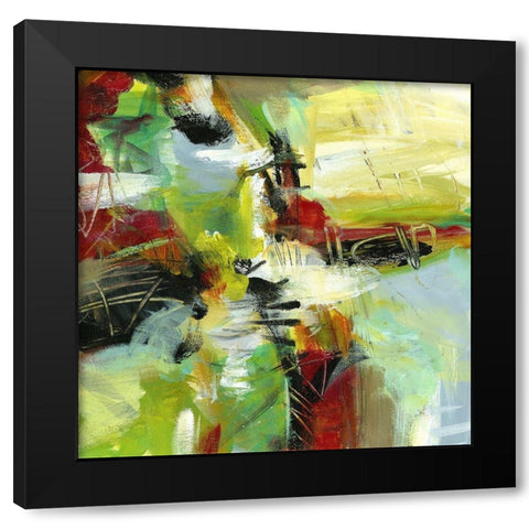 Colorwave Black Modern Wood Framed Art Print with Double Matting by King
