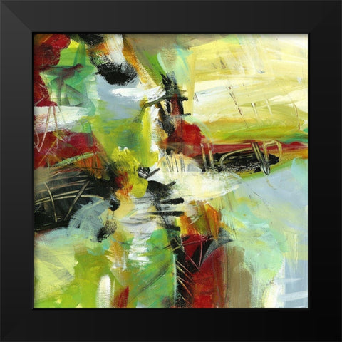 Colorwave Black Modern Wood Framed Art Print by King
