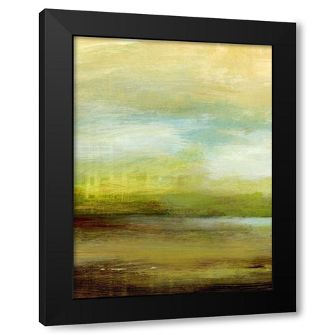 Distant Pond I Black Modern Wood Framed Art Print with Double Matting by King