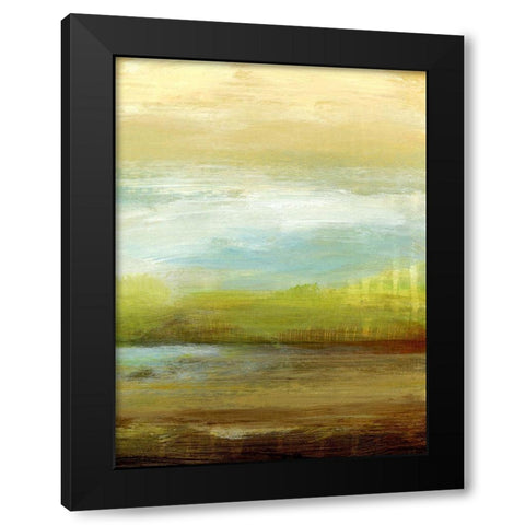 Distant Pond II Black Modern Wood Framed Art Print with Double Matting by King