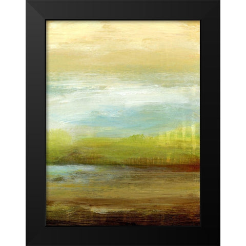 Distant Pond II Black Modern Wood Framed Art Print by King