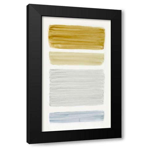 Bar Gold II Black Modern Wood Framed Art Print by King