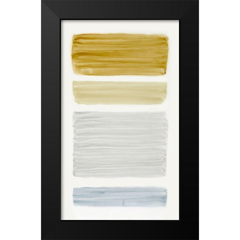 Bar Gold II Black Modern Wood Framed Art Print by King