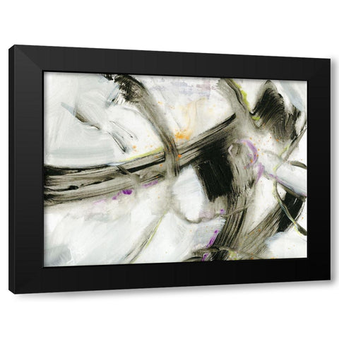 Swash I Black Modern Wood Framed Art Print with Double Matting by King