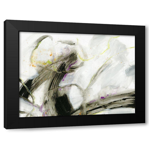Swash II Black Modern Wood Framed Art Print by King