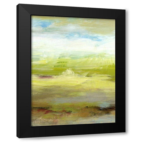 Grass Plains I Black Modern Wood Framed Art Print by King