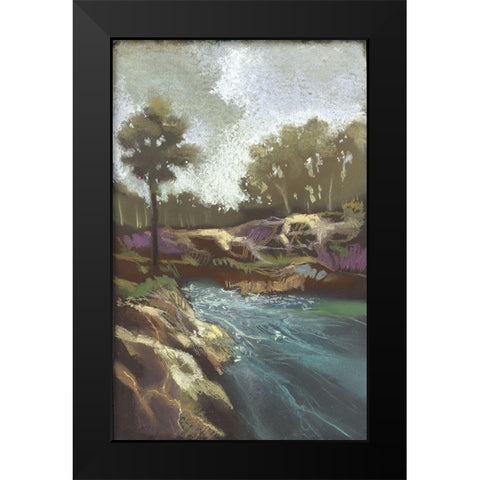 Around The Bend I Black Modern Wood Framed Art Print by Ricci