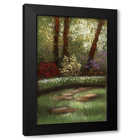 My Favorite Garden II Black Modern Wood Framed Art Print with Double Matting by Ricci
