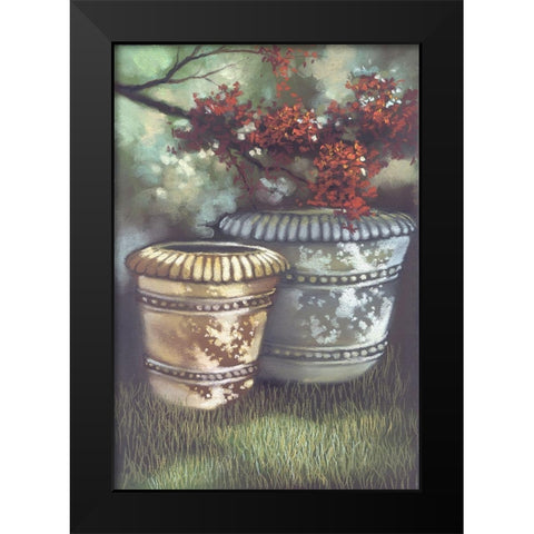My Neighbors Yard I Black Modern Wood Framed Art Print by Ricci