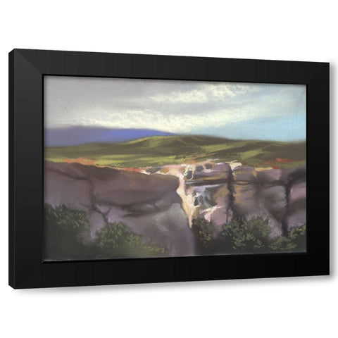 Over The Edge I Black Modern Wood Framed Art Print with Double Matting by Ricci