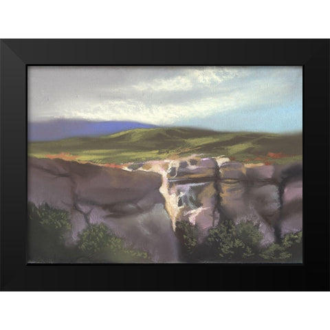 Over The Edge I Black Modern Wood Framed Art Print by Ricci
