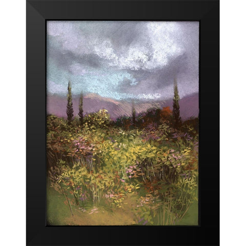 Pastel Landscape II Black Modern Wood Framed Art Print by Ricci