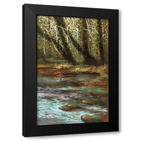 Spring Break II Black Modern Wood Framed Art Print by Ricci