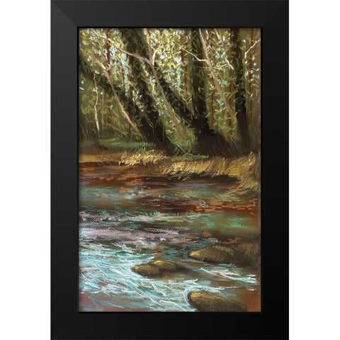 Spring Break II Black Modern Wood Framed Art Print by Ricci