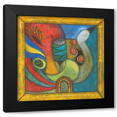 Trumpeteer I Black Modern Wood Framed Art Print with Double Matting by Scott