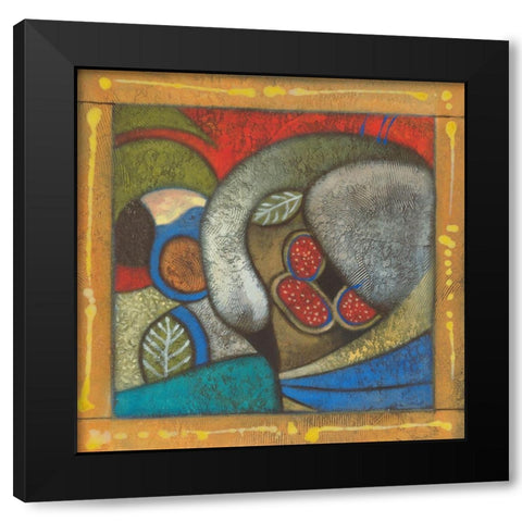 Trumpeteer II Black Modern Wood Framed Art Print by Scott