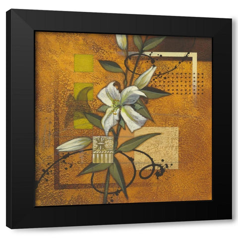 Marias Lily I Black Modern Wood Framed Art Print by Scott