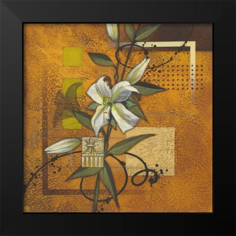 Marias Lily I Black Modern Wood Framed Art Print by Scott