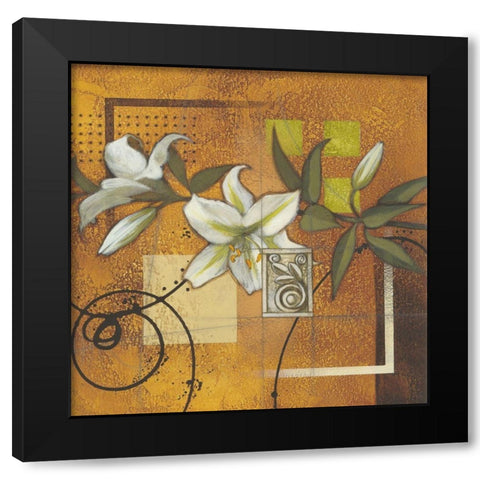 Marias Lily II Black Modern Wood Framed Art Print by Scott