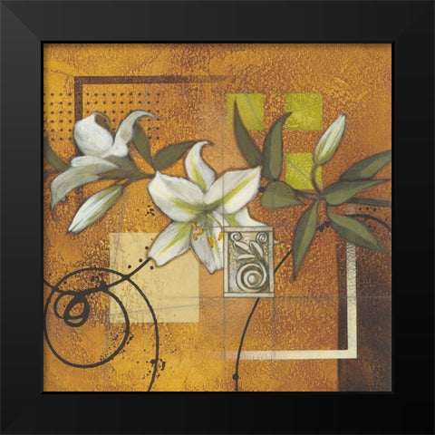 Marias Lily II Black Modern Wood Framed Art Print by Scott