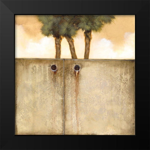 Peeking Palm II Black Modern Wood Framed Art Print by Scott