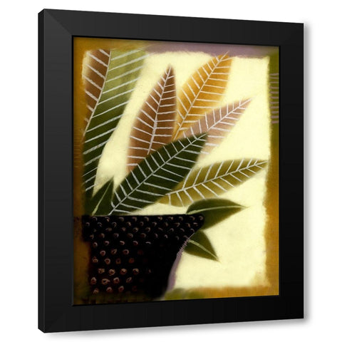 Polka Dot II Black Modern Wood Framed Art Print with Double Matting by Scott