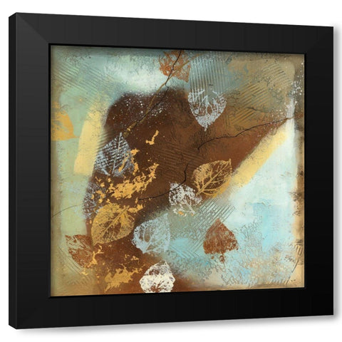 Tea Leaves II Black Modern Wood Framed Art Print with Double Matting by Scott