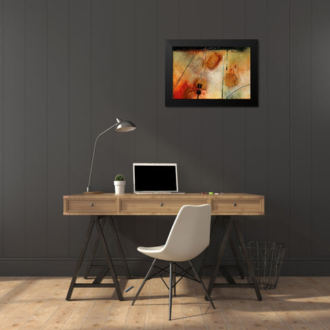 Aerial View Black Modern Wood Framed Art Print by Scott