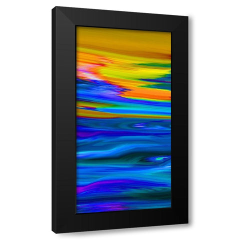 Sunset Waves I Black Modern Wood Framed Art Print with Double Matting by Tripp