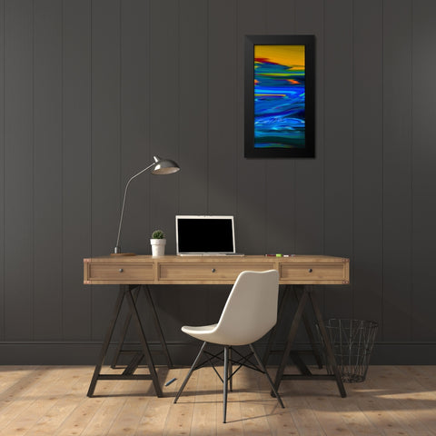 Sunset Waves II Black Modern Wood Framed Art Print by Tripp
