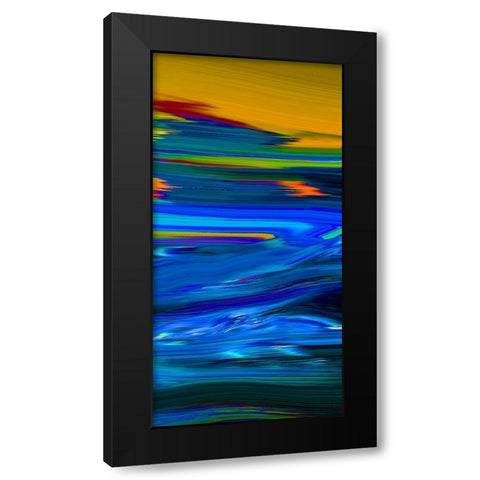 Sunset Waves II Black Modern Wood Framed Art Print by Tripp