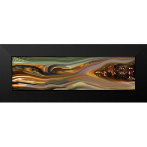 Urban Abstract I Black Modern Wood Framed Art Print by Tripp