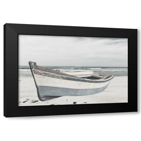 Grandpas Boat Black Modern Wood Framed Art Print with Double Matting by Phillip, Jamie