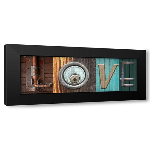 Love Black Modern Wood Framed Art Print by Phillip, Jamie