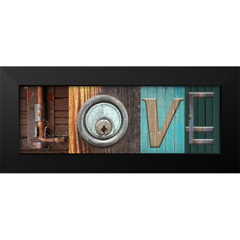 Love Black Modern Wood Framed Art Print by Phillip, Jamie