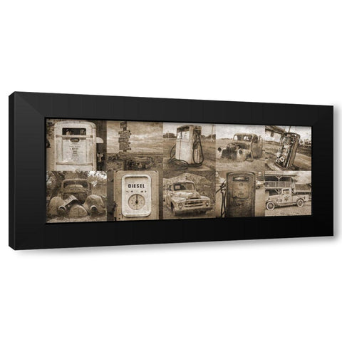 Route 66 Black Modern Wood Framed Art Print by Phillip, Jamie