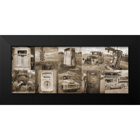 Route 66 Black Modern Wood Framed Art Print by Phillip, Jamie