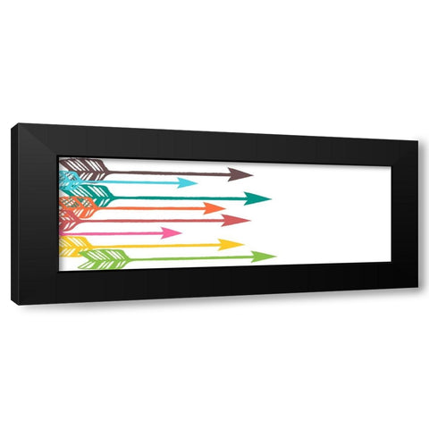 Straight Arrow 2 Black Modern Wood Framed Art Print with Double Matting by Phillip, Jamie