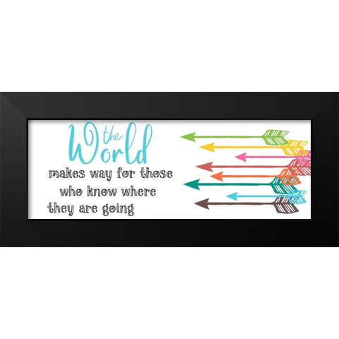 Straight Arrow 3 Black Modern Wood Framed Art Print by Phillip, Jamie