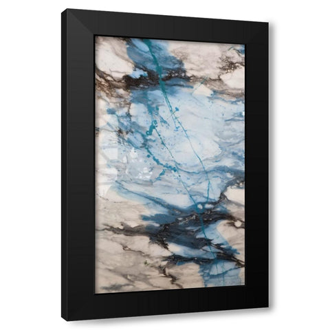 Blue Lightning Black Modern Wood Framed Art Print by Phillip, Jamie