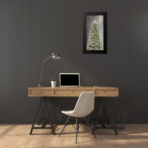 Christmas Tree Black Modern Wood Framed Art Print by Phillip, Jamie