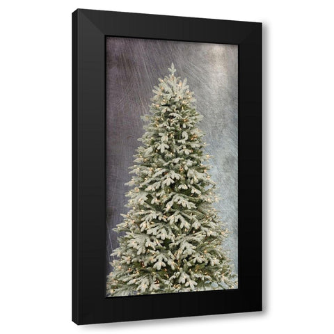 Christmas Tree Black Modern Wood Framed Art Print by Phillip, Jamie