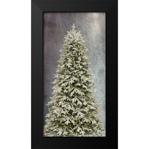 Christmas Tree Black Modern Wood Framed Art Print by Phillip, Jamie