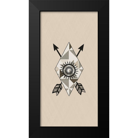 Tribal Room 2 Black Modern Wood Framed Art Print by Phillip, Jamie