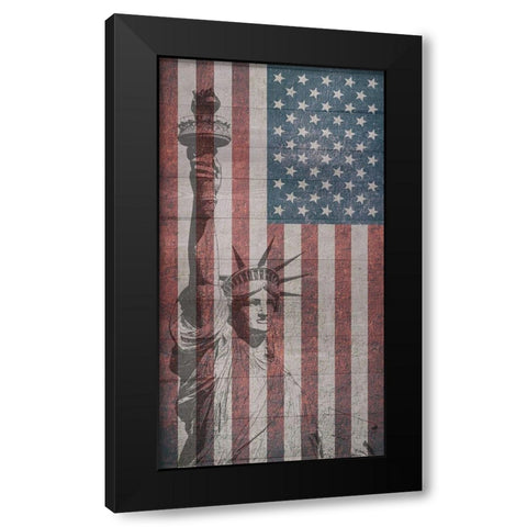 Liberty Black Modern Wood Framed Art Print with Double Matting by Phillip, Jamie